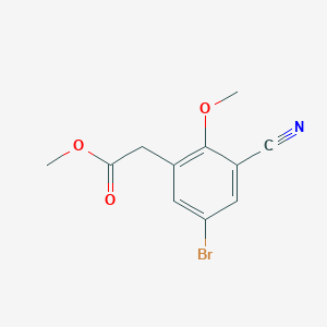 B1486377 Methyl 5-bromo-3-cyano-2-methoxyphenylacetate CAS No. 1805487-19-7