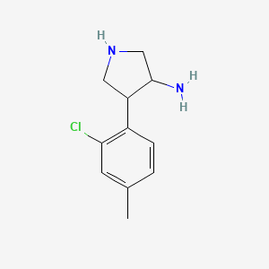 4-(2-Chloro-4-methylphenyl)pyrrolidin-3-amine