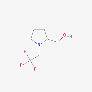 molecular formula C7H12F3NO B14863786 [1-(2,2,2-Trifluoroethyl)pyrrolidin-2-yl]methanol 