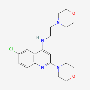 molecular formula C19H25ClN4O2 B14863841 6-Chloro-2-morpholino-N-(2-morpholinoethyl)quinolin-4-amine 