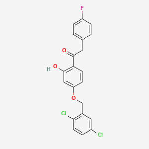 1-(4-(2,5-Dichlorobenzyloxy)-2-hydroxyphenyl)-2-(4-fluorophenyl)ethanone