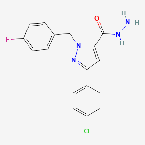 1-(4-Fluorobenzyl)-3-(4-chlorophenyl)-1H-pyrazole-5-carbohydrazide