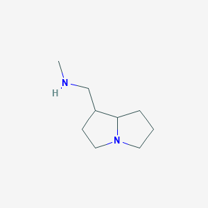 molecular formula C9H18N2 B14863867 1-(hexahydro-1H-pyrrolizin-1-yl)-N-methylmethanamine 