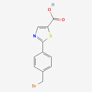 molecular formula C11H8BrNO2S B14863880 2-(4-Bromomethyl-phenyl)-thiazole-5-carboxylic acid 