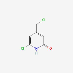 molecular formula C6H5Cl2NO B14863894 6-Chloro-4-(chloromethyl)pyridin-2-OL 