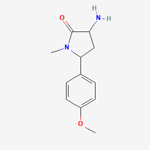 3-Amino-5-(4-methoxyphenyl)-1-methylpyrrolidin-2-one