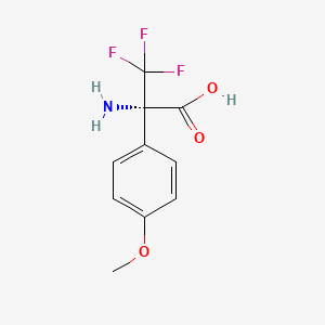 molecular formula C10H10F3NO3 B14863907 (2S)-2-Amino-3,3,3-trifluoro-2-(4-methoxyphenyl)propanoic acid 