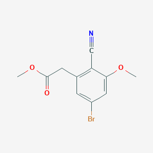 molecular formula C11H10BrNO3 B1486391 Methyl 5-bromo-2-cyano-3-methoxyphenylacetate CAS No. 1805528-93-1