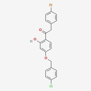 1-(4-(4-Chlorobenzyloxy)-2-hydroxyphenyl)-2-(4-bromophenyl)ethanone