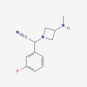 2-(3-Fluorophenyl)-2-(3-(methylamino)azetidin-1-yl)acetonitrile