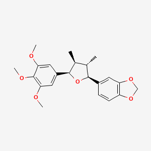 molecular formula C22H26O6 B14863927 5-[(2S,3S,4S,5R)-3,4-dimethyl-5-(3,4,5-trimethoxyphenyl)oxolan-2-yl]-1,3-benzodioxole 