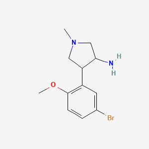 4-(5-Bromo-2-methoxyphenyl)-1-methylpyrrolidin-3-amine