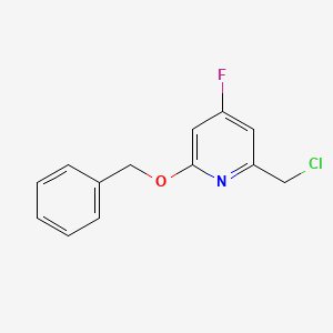 molecular formula C13H11ClFNO B14863957 2-(Benzyloxy)-6-(chloromethyl)-4-fluoropyridine 