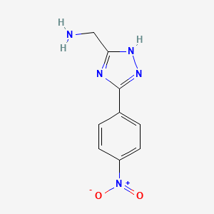 molecular formula C9H9N5O2 B14863962 (5-(4-Nitrophenyl)-4H-1,2,4-triazol-3-YL)methanamine CAS No. 944906-04-1