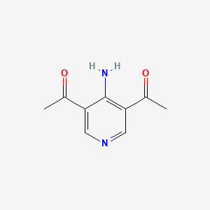 molecular formula C9H10N2O2 B14863964 1,1'-(4-Amino-3,5-pyridinediyl)bis-ethanone 