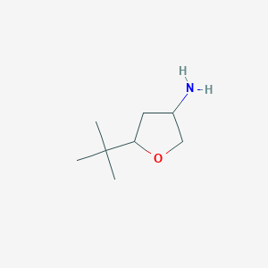 molecular formula C8H17NO B14863984 5-(Tert-butyl)tetrahydrofuran-3-amine 