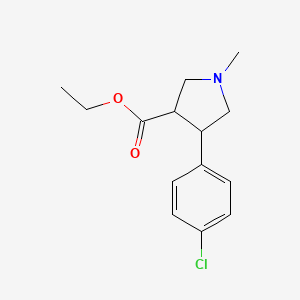 Ethyl 4-(4-chlorophenyl)-1-methylpyrrolidine-3-carboxylate