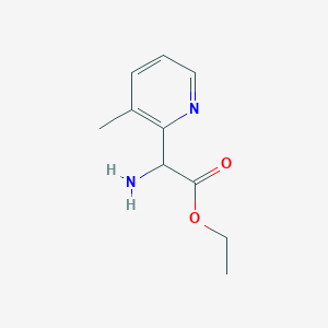 molecular formula C10H14N2O2 B14864021 Ethyl 2-amino-2-(3-methylpyridin-2-yl)acetate 