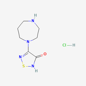 4-(1,4-Diazepan-1-yl)-1,2,5-thiadiazol-3-ol hydrochloride