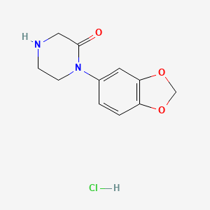 1-(Benzo[d][1,3]dioxol-5-yl)piperazin-2-one hydrochloride