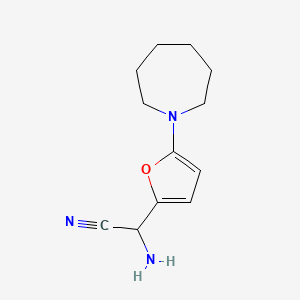 2-Amino-2-(5-(azepan-1-yl)furan-2-yl)acetonitrile