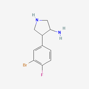 4-(3-Bromo-4-fluorophenyl)pyrrolidin-3-amine