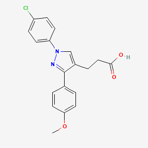 3-(1-(4-Chlorophenyl)-3-(4-methoxyphenyl)-1H-pyrazol-4-yl)propanoic acid