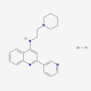 N-(2-(Piperidin-1-yl)ethyl)-2-(pyridin-3-yl)quinolin-4-amine hydrobromide