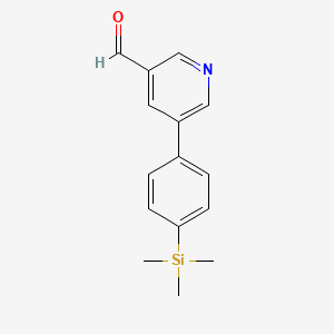 5-(4-(Trimethylsilyl)phenyl)nicotinaldehyde