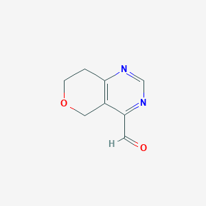 5H,7H,8H-Pyrano[4,3-D]pyrimidine-4-carbaldehyde