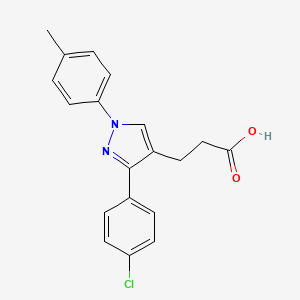 3-(3-(4-Chlorophenyl)-1-p-tolyl-1H-pyrazol-4-yl)propanoic acid