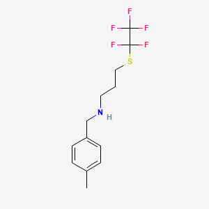 (4-Methyl-benzyl)-(3-pentafluoroethylsulfanylpropyl)-amine