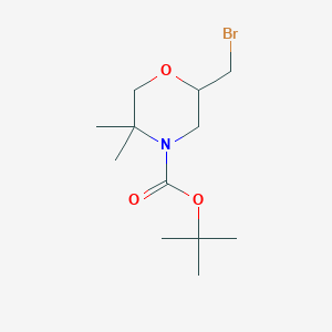 Tert-butyl 2-(bromomethyl)-5,5-dimethylmorpholine-4-carboxylate