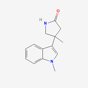 4-methyl-4-(1-methyl-1H-indol-3-yl)pyrrolidin-2-one