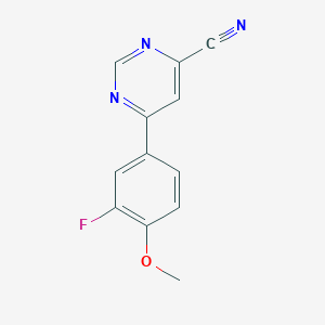 6-(3-Fluoro-4-methoxyphenyl)pyrimidine-4-carbonitrile