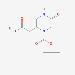 2-(1-(Tert-butoxycarbonyl)-5-oxopiperazin-2-YL)acetic acid