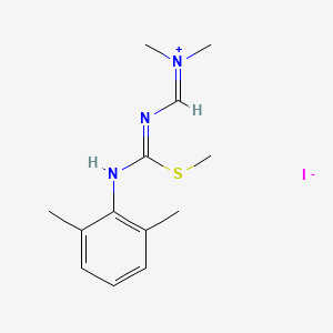 N-({[(2,6-dimethylanilino)(methylsulfanyl)methylene]amino}methylene)-N-methylmethanaminium iodide