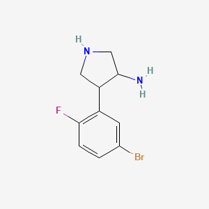 4-(5-Bromo-2-fluorophenyl)pyrrolidin-3-amine