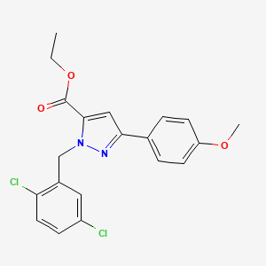 Ethyl 1-(2,5-dichlorobenzyl)-3-(4-methoxyphenyl)-1H-pyrazole-5-carboxylate