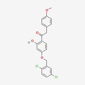 1-(4-(2,5-Dichlorobenzyloxy)-2-hydroxyphenyl)-2-(4-methoxyphenyl)ethanone