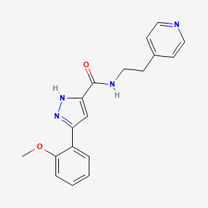 5-(2-methoxyphenyl)-N-(2-(pyridin-4-yl)ethyl)-1H-pyrazole-3-carboxamide