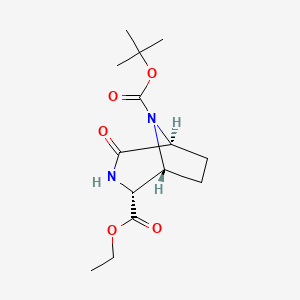 O8-tert-butyl O2-ethyl endo-4-oxo-3,8-diazabicyclo[3.2.1]octane-2,8-dicarboxylate