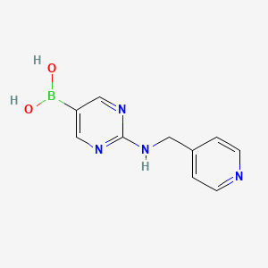 molecular formula C10H11BN4O2 B14864355 (2-[(Pyridin-4-ylmethyl)amino]pyrimidin-5-YL)boronic acid 