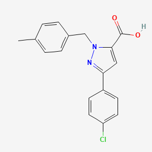 1-(4-Methylbenzyl)-3-(4-chlorophenyl)-1H-pyrazole-5-carboxylic acid