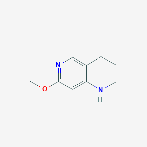 molecular formula C9H12N2O B14864397 7-Methoxy-1,2,3,4-tetrahydro-1,6-naphthyridine 