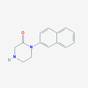 molecular formula C14H14N2O B14864415 1-Naphthalen-2-YL-piperazin-2-one 