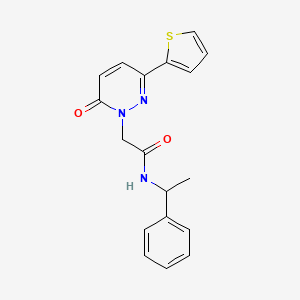 2-(6-oxo-3-(thiophen-2-yl)pyridazin-1(6H)-yl)-N-(1-phenylethyl)acetamide