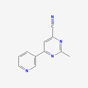 molecular formula C11H8N4 B14864438 2-Methyl-6-(pyridin-3-yl)pyrimidine-4-carbonitrile 