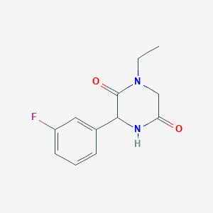 1-Ethyl-3-(3-fluorophenyl)piperazine-2,5-dione