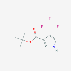 molecular formula C10H12F3NO2 B14864475 Tert-butyl 4-(trifluoromethyl)-1H-pyrrole-3-carboxylate 